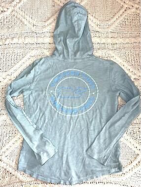 Vineyard Vines Girls Long Sleeve Hooded T Shirt Size Message 10/12